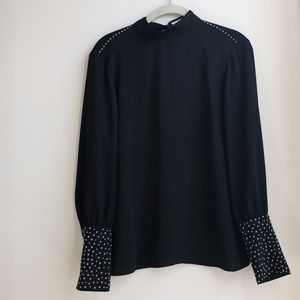 & other stories • nwt black studded blouse